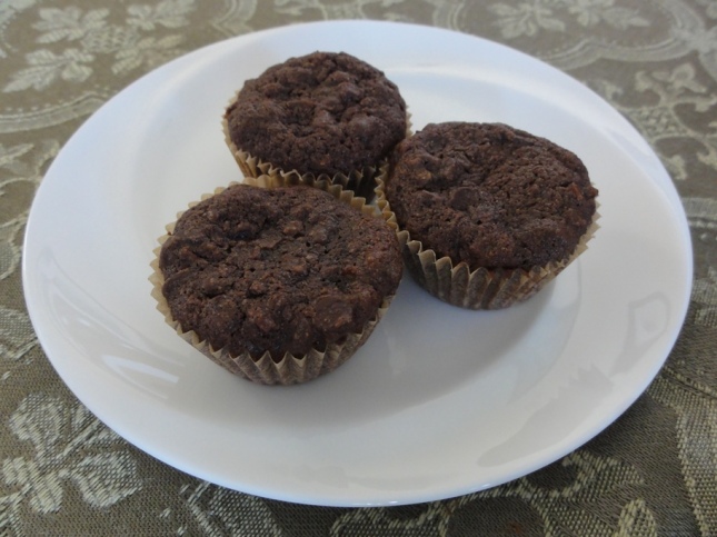 Cafe mocha mini muffins on a plate