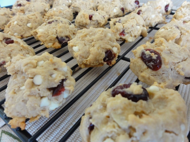 Morning-on-the-go cookies on a cooling rack